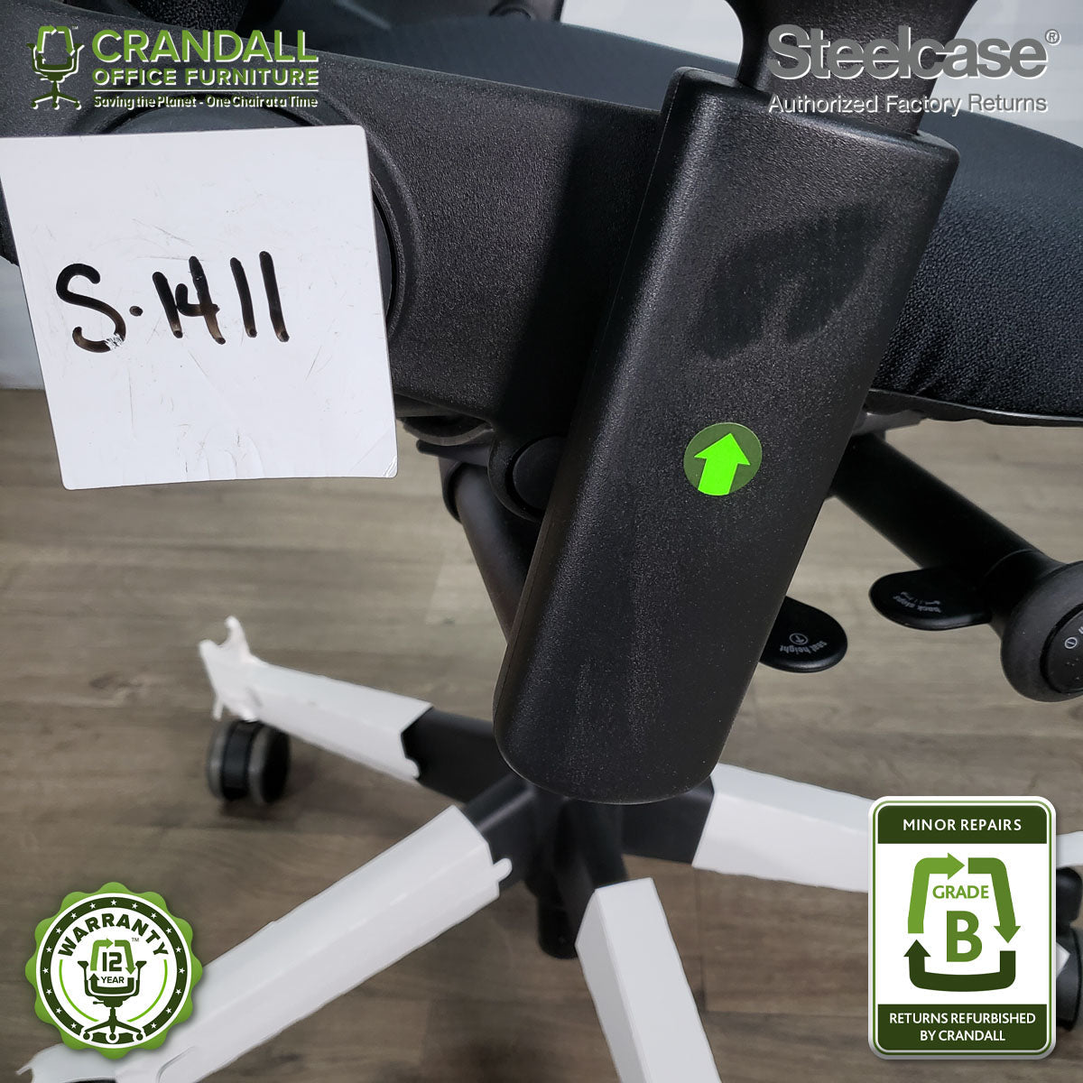 S-1411 - Steelcase V2 Leap  - Grade B