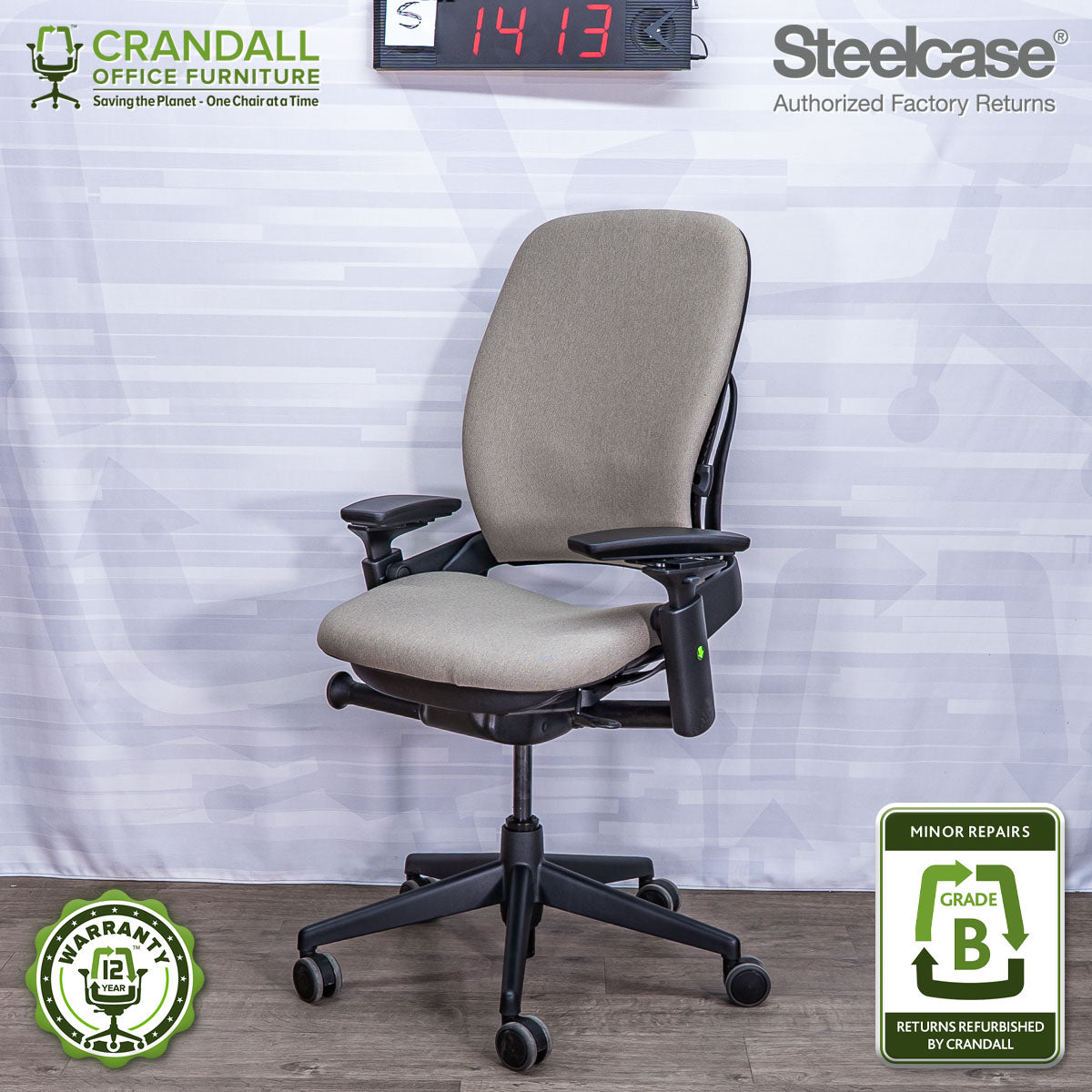 S-1413 - Steelcase V2 Leap  - Grade B