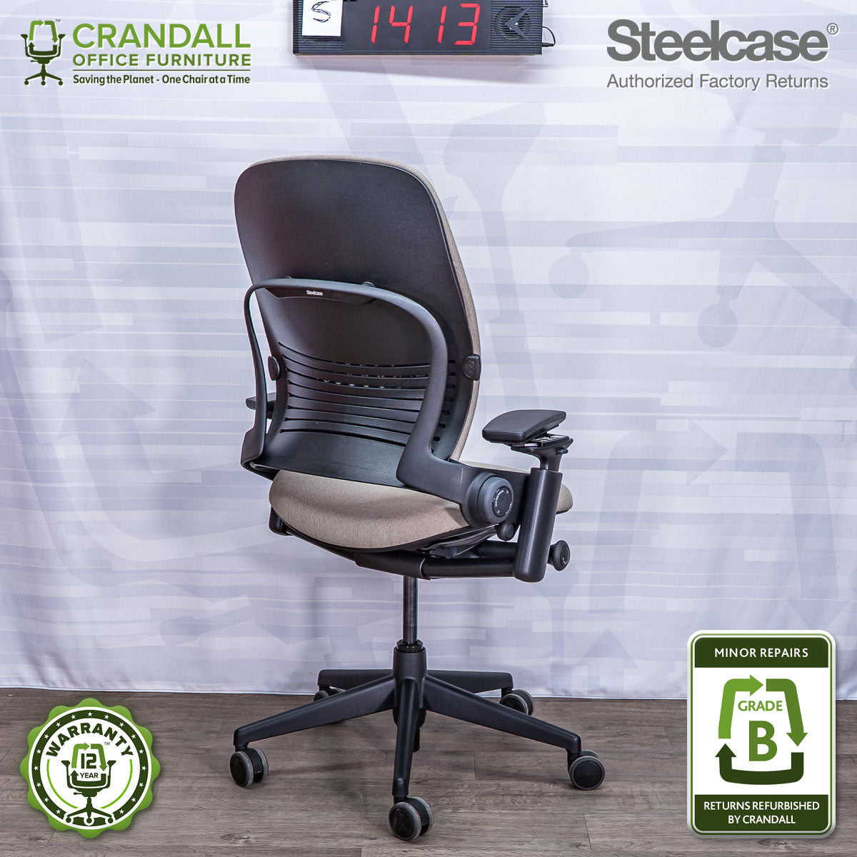 S-1413 - Steelcase V2 Leap  - Grade B