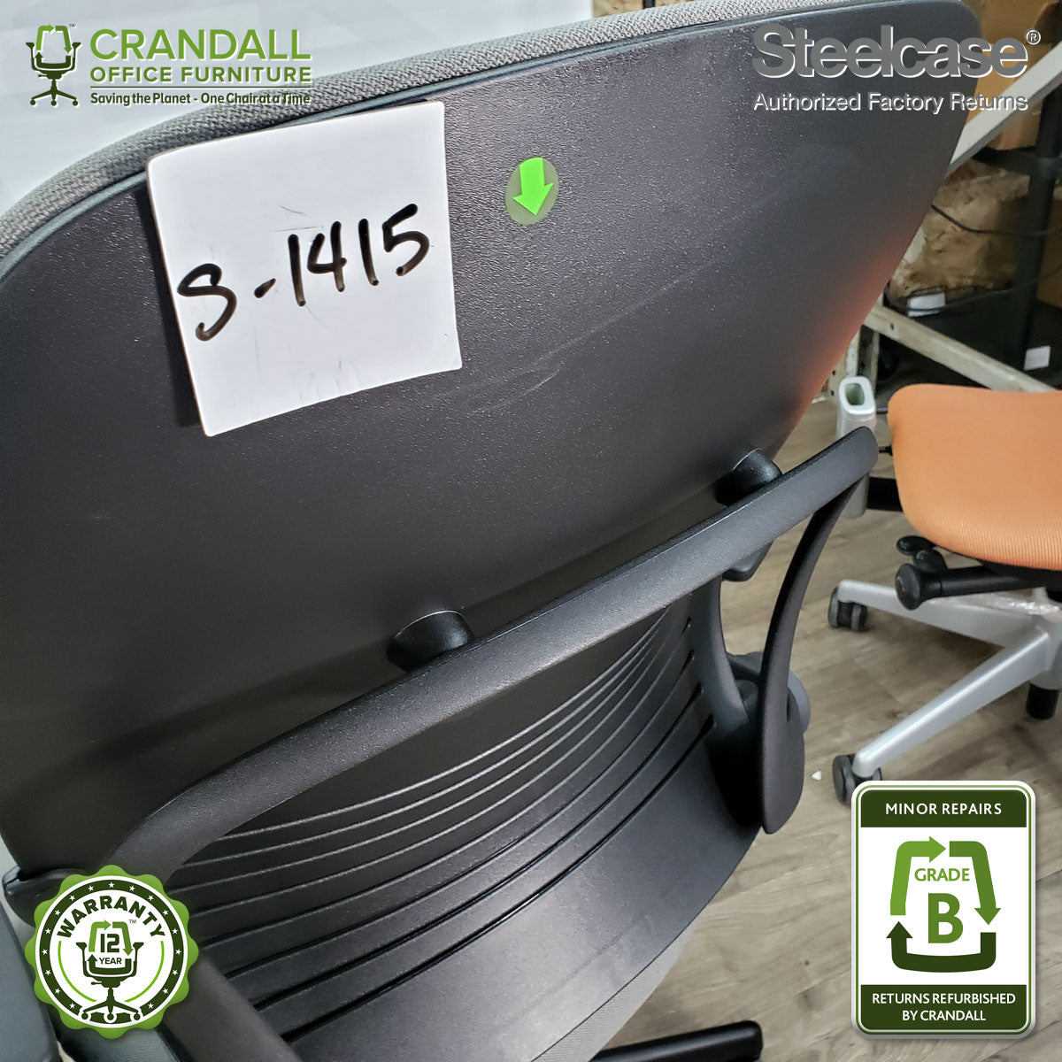 S-1415 - Steelcase V2 Leap  - Grade B