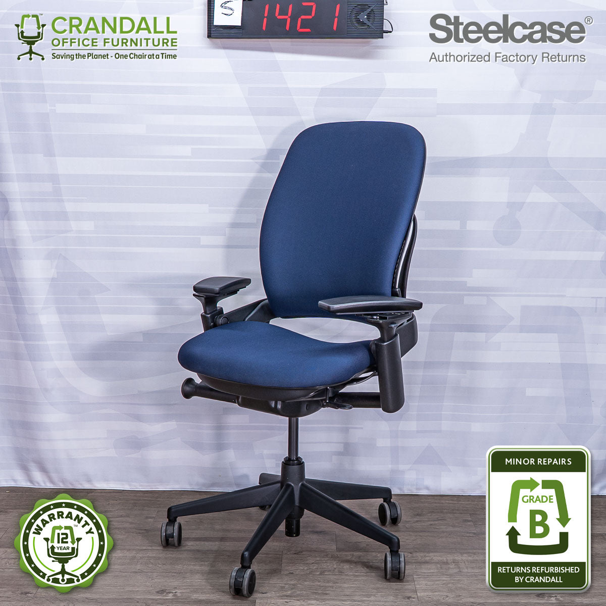 S-1421 - Steelcase V2 Leap  - Grade B