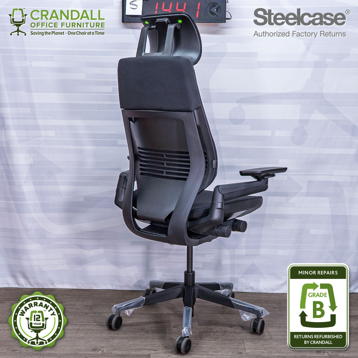 S-1441 - Steelcase Gesture with Headrest- Grade B