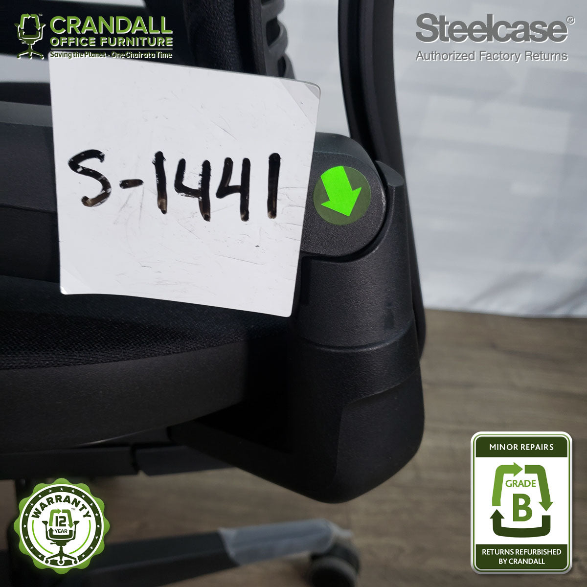 S-1441 - Steelcase Gesture with Headrest- Grade B
