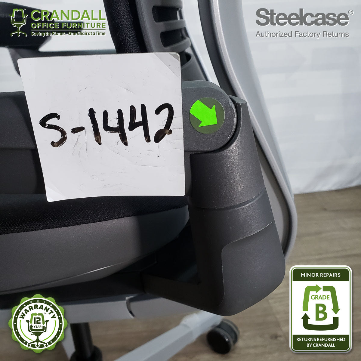 S-1442 - Steelcase Gesture with Headrest- Grade B