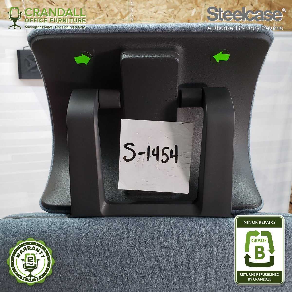 S-1454 - Steelcase Gesture with Headrest- Grade B