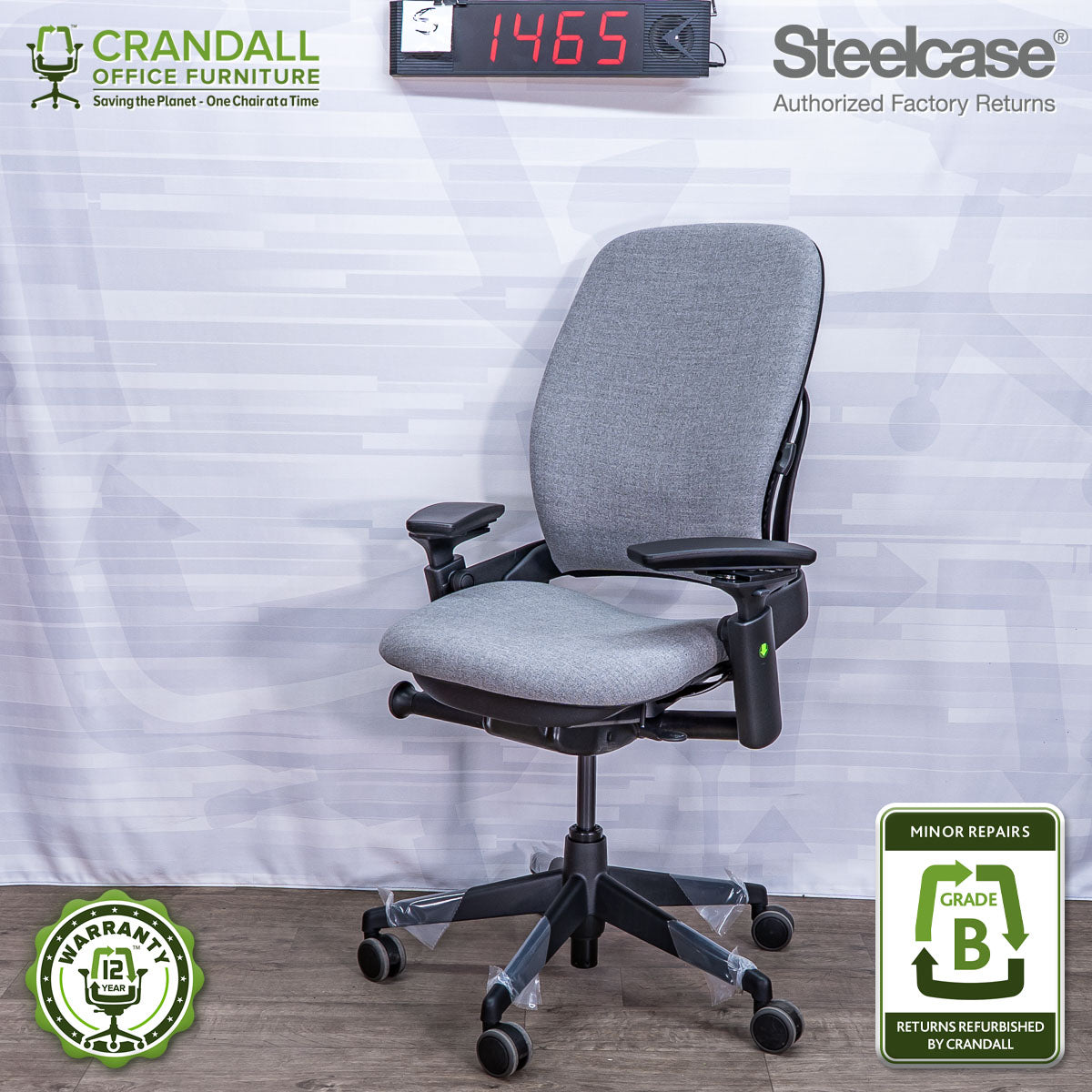 S-1465 - Steelcase V2 Leap  - Grade B