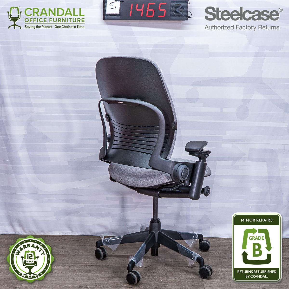 S-1465 - Steelcase V2 Leap  - Grade B