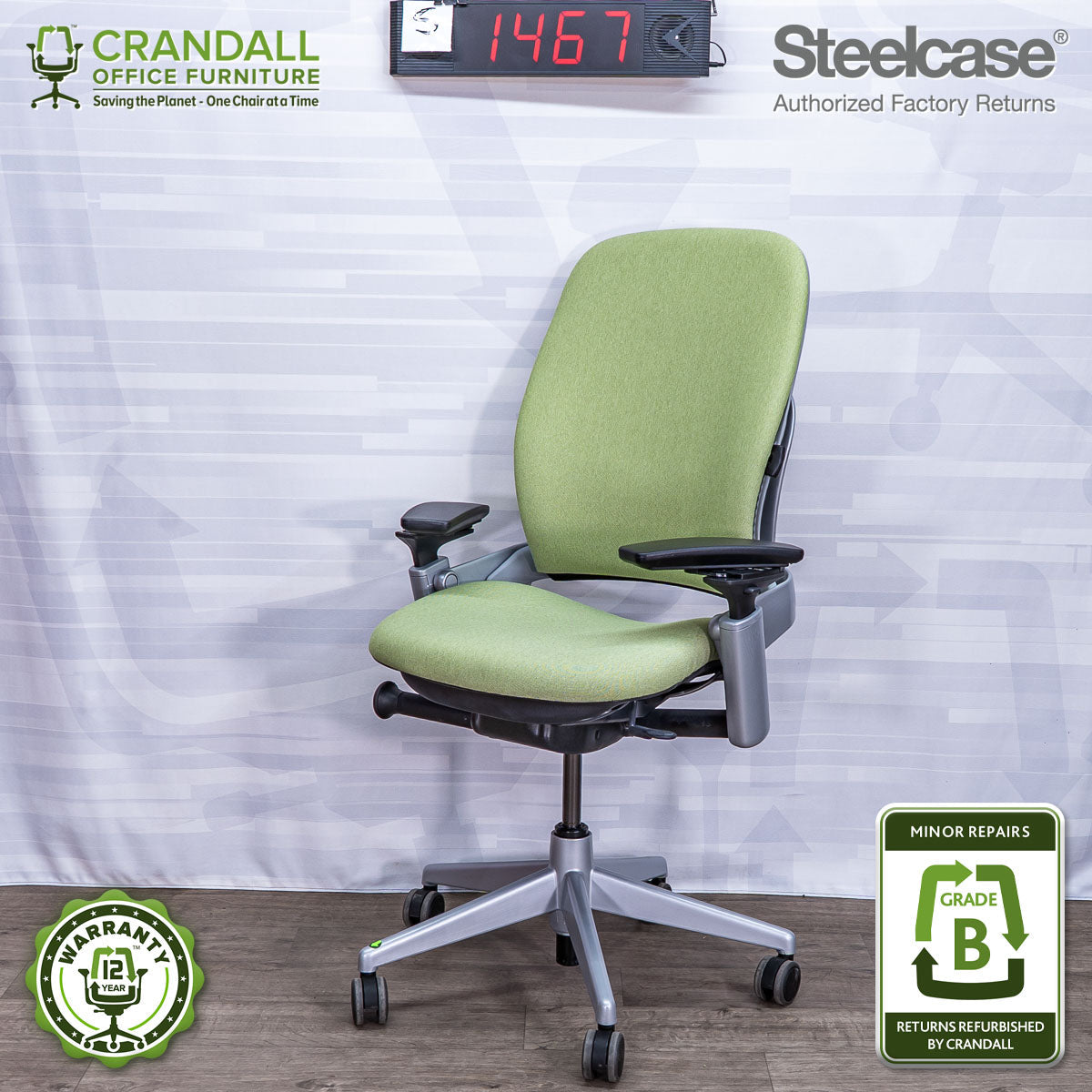 S-1467 - Steelcase V2 Leap  - Grade B