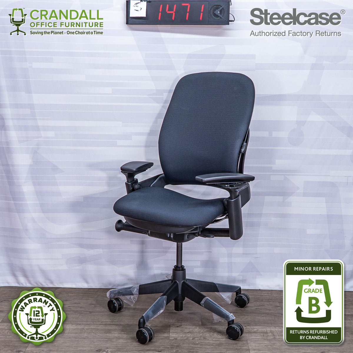 S-1471 - Steelcase V2 Leap  - Grade B