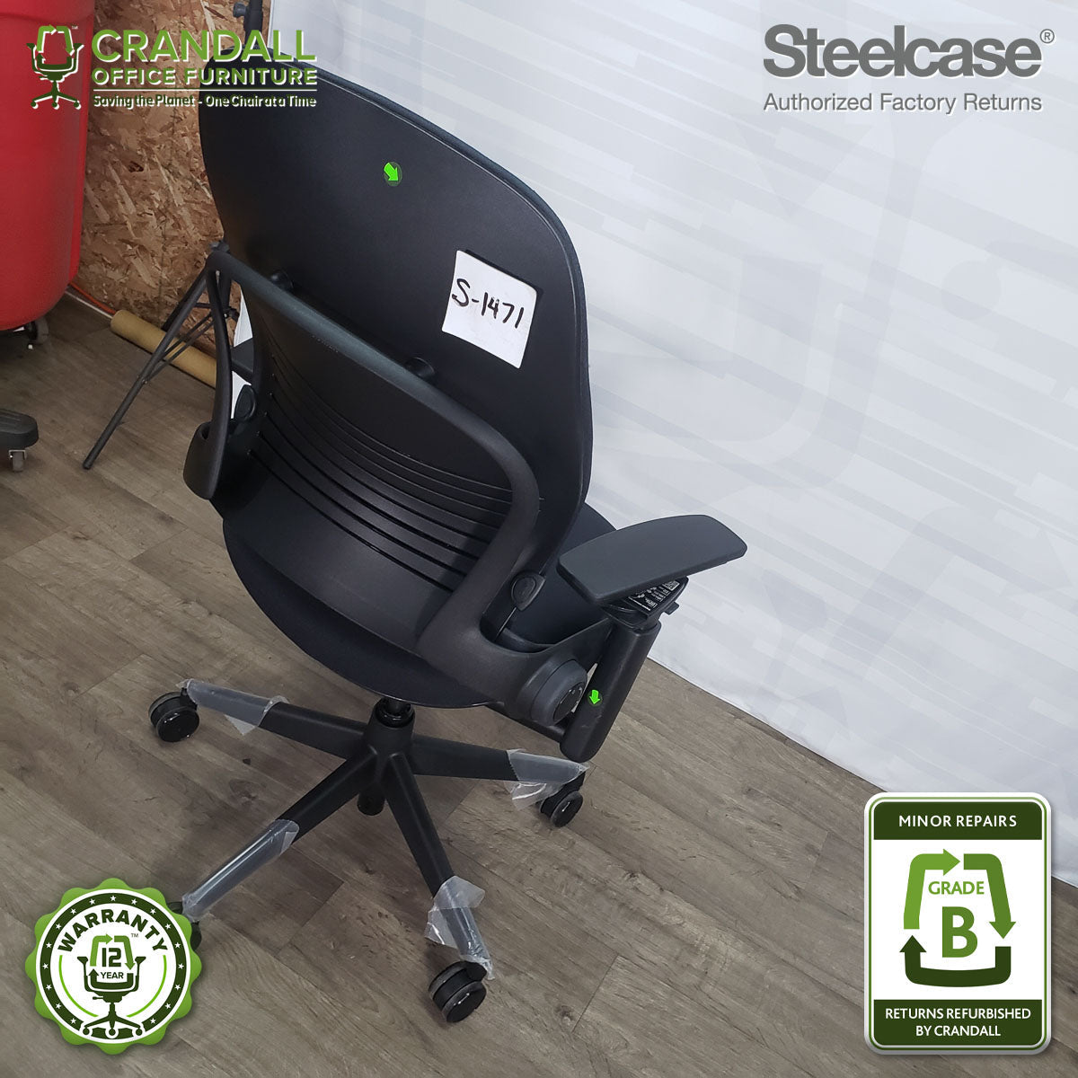 S-1471 - Steelcase V2 Leap  - Grade B