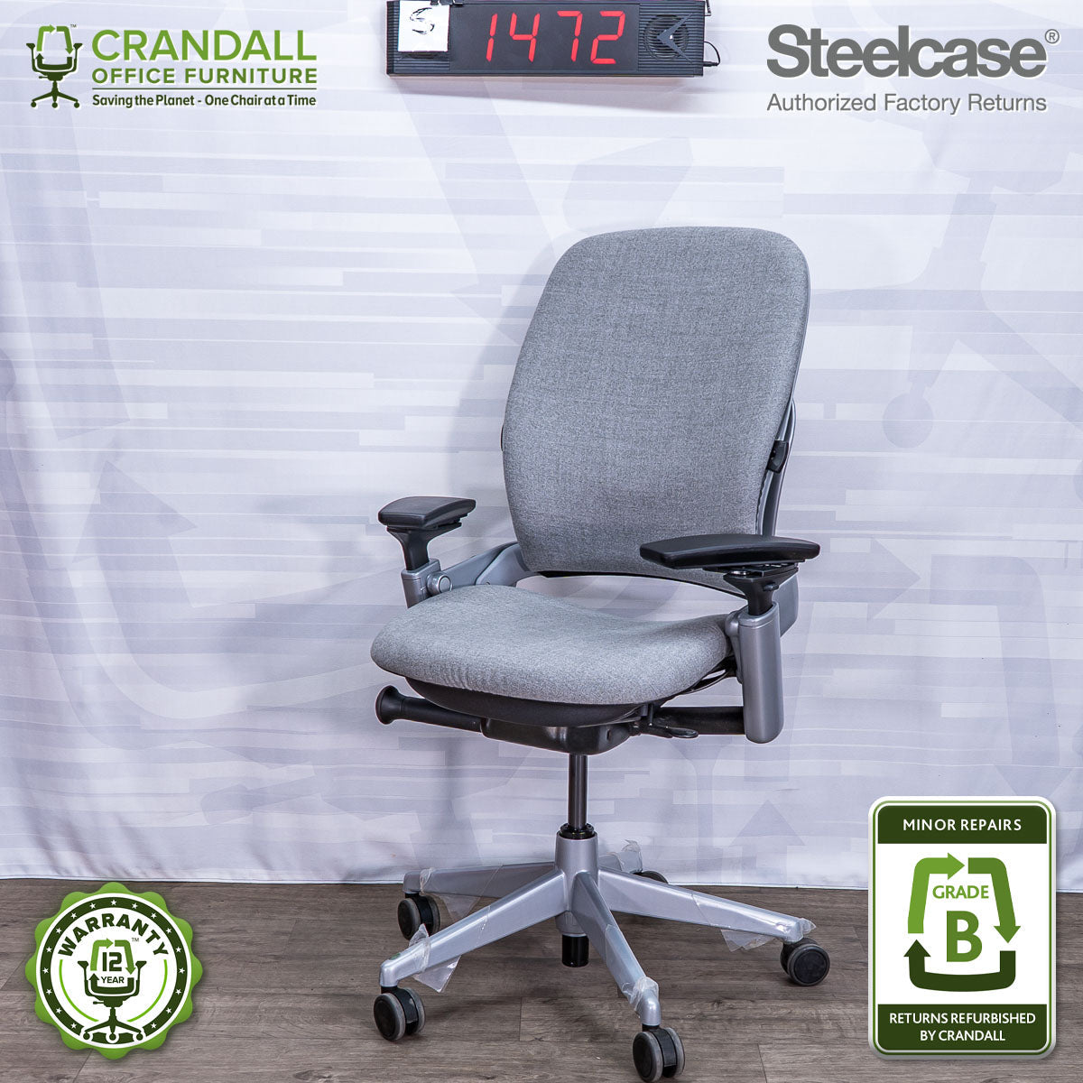 S-1472 - Steelcase V2 Leap  - Grade B