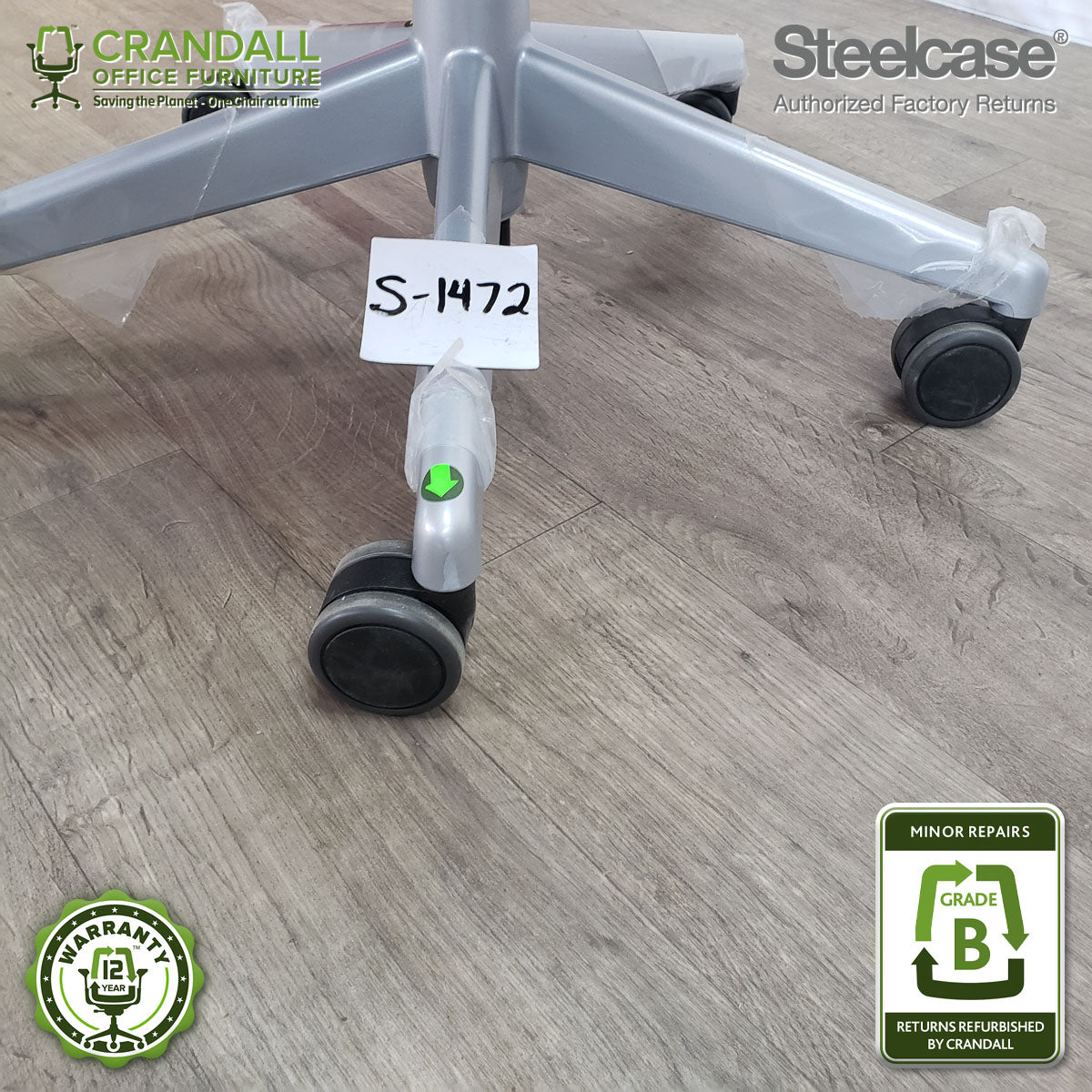 S-1472 - Steelcase V2 Leap  - Grade B