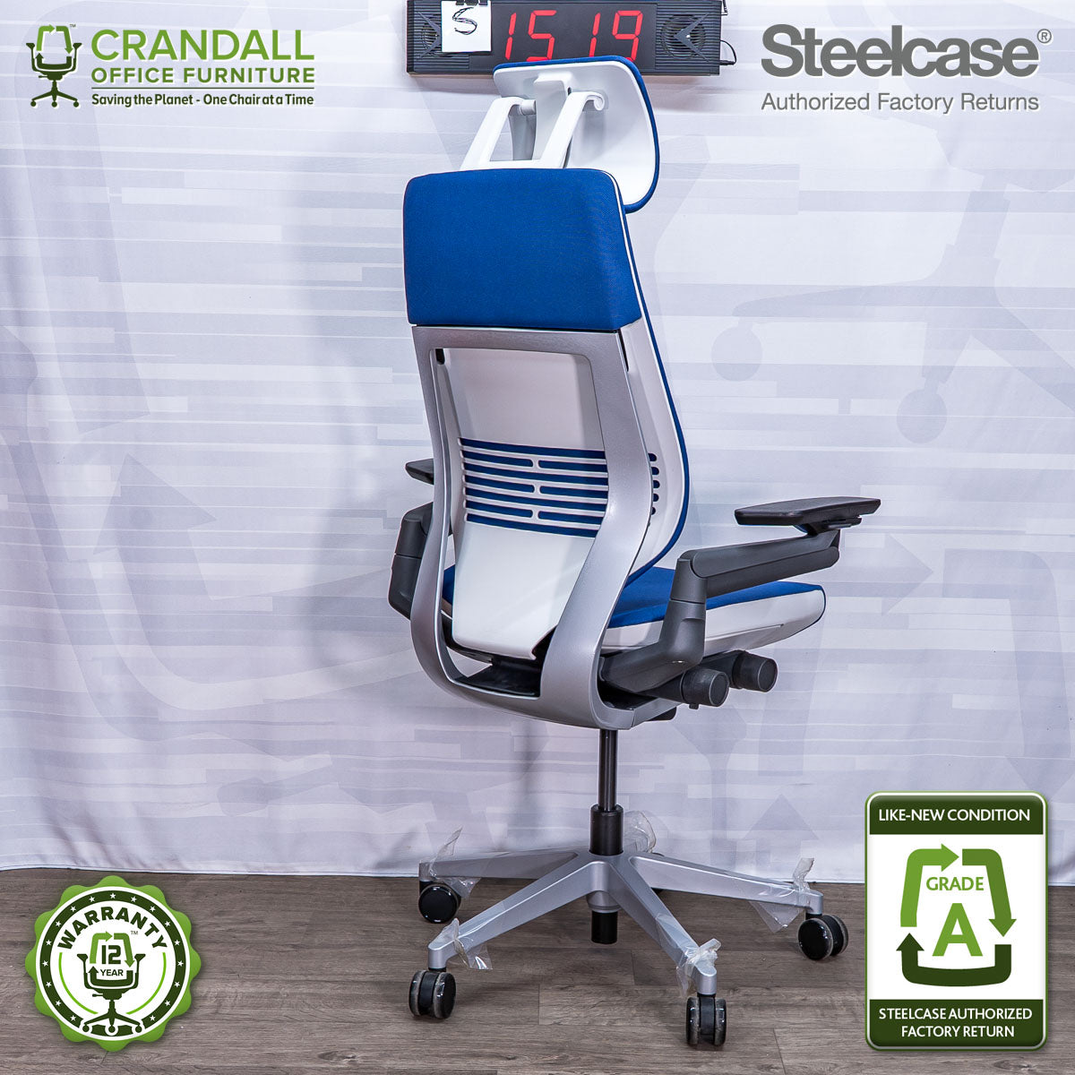 S-1519 - Steelcase Gesture with Headrest  - Grade A