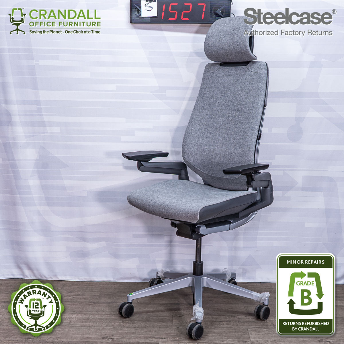 S-1527 - Steelcase Gesture with Headrest  - Grade B