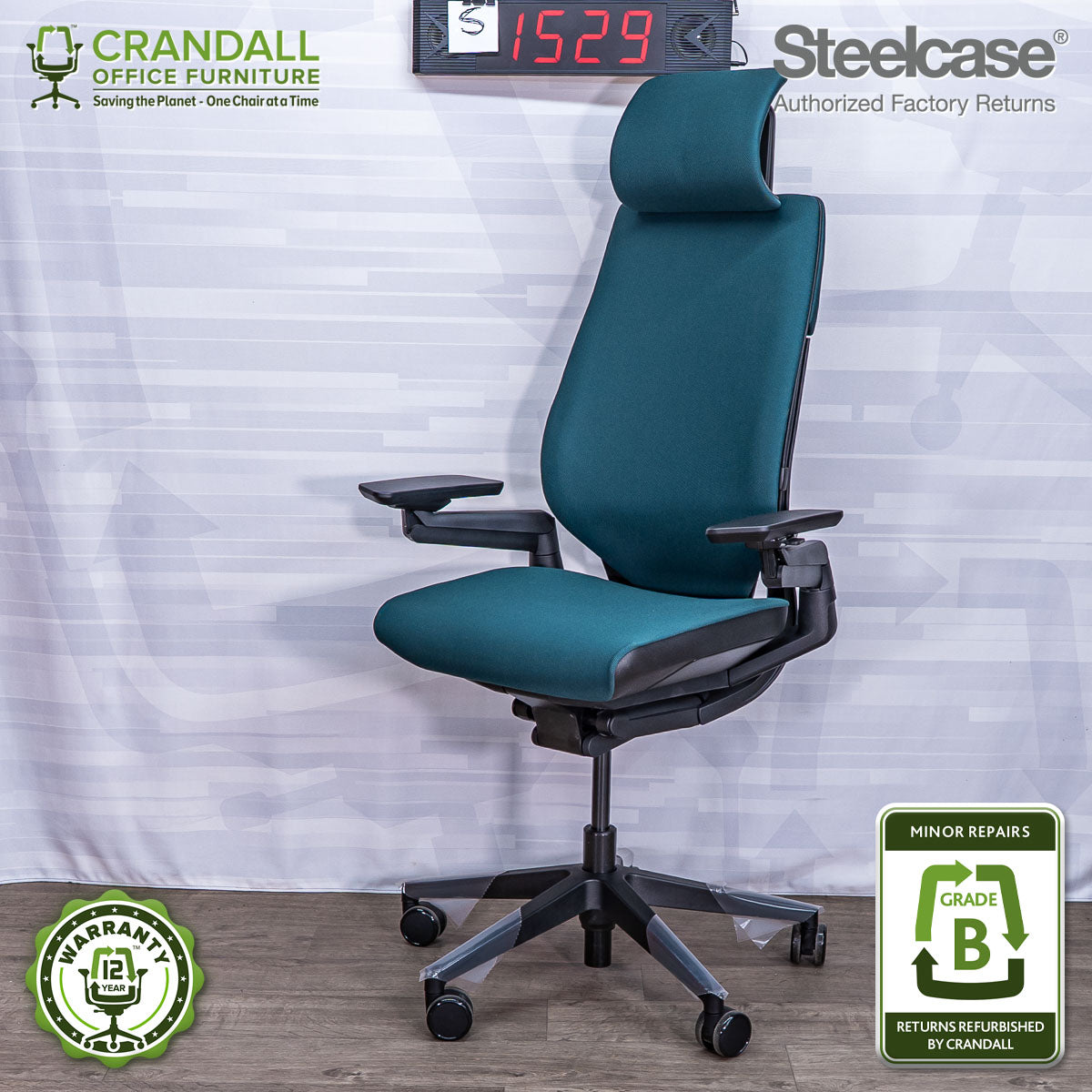 S-1529 - Steelcase Gesture with Headrest  - Grade B