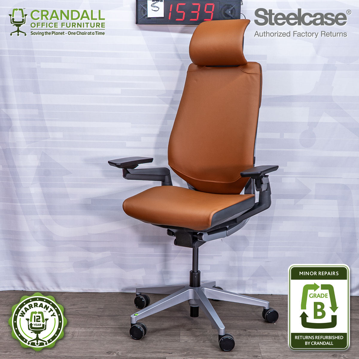 S-1539 - Steelcase Gesture with Headrest  - Grade B