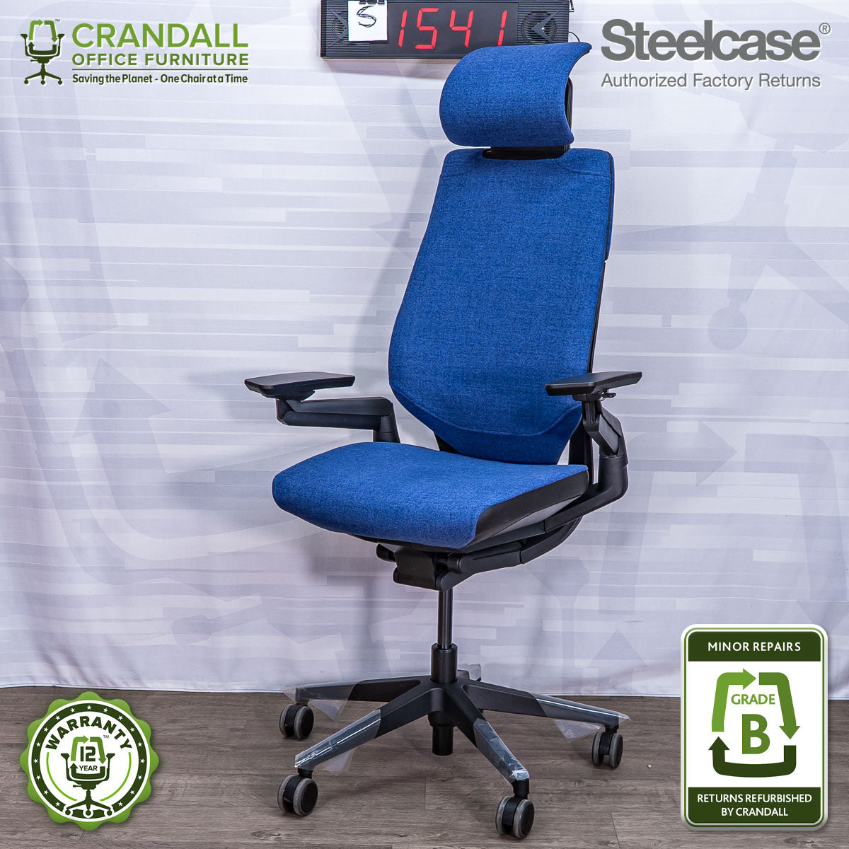 S-1541 - Steelcase Gesture with Headrest  - Grade B