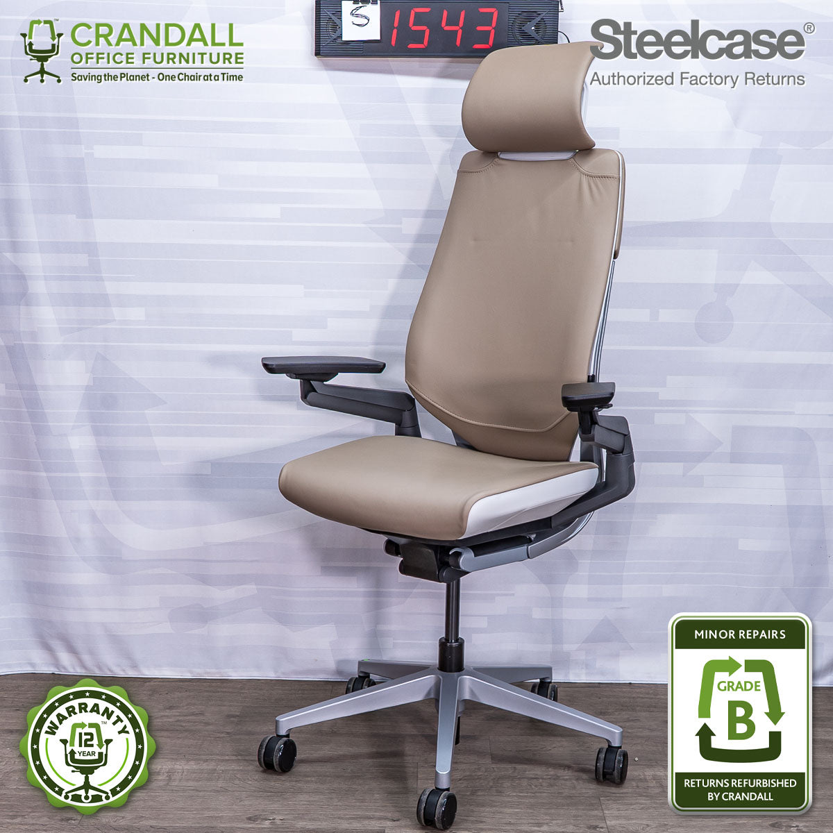 S-1543 - Steelcase Gesture with Headrest  - Grade B