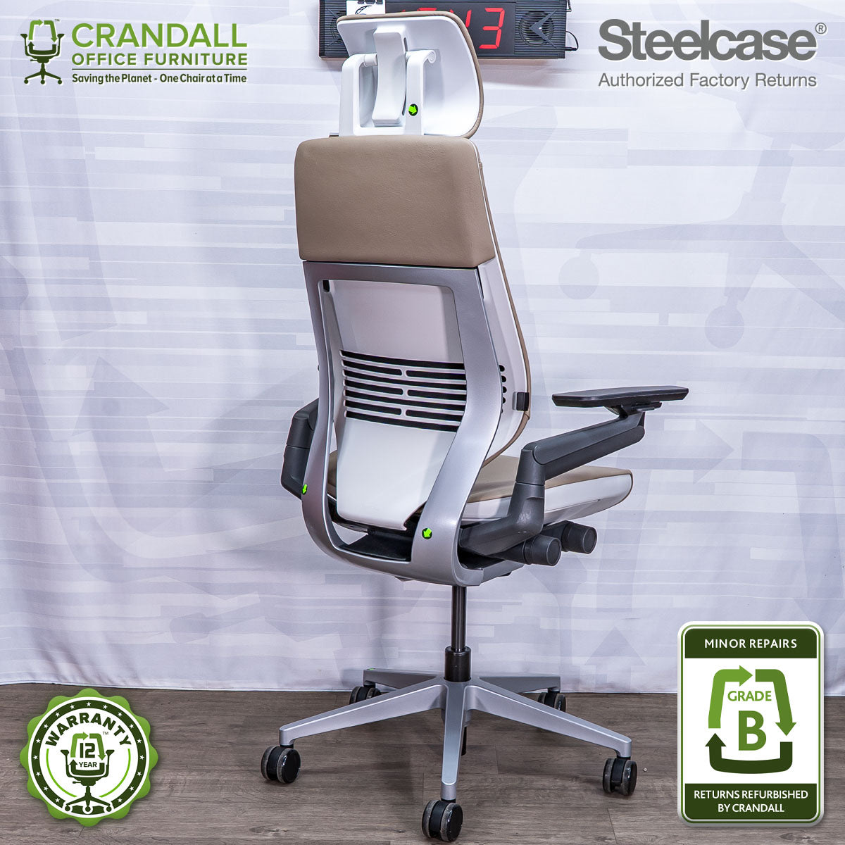 S-1543 - Steelcase Gesture with Headrest  - Grade B