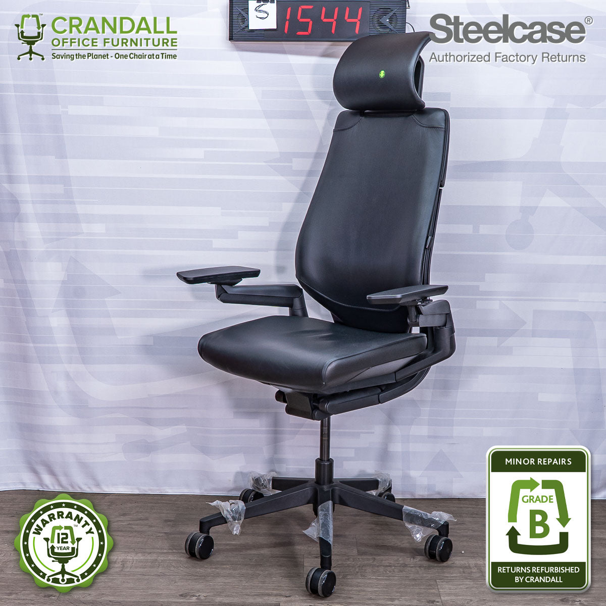 S-1544 - Steelcase Gesture with Headrest  - Grade B