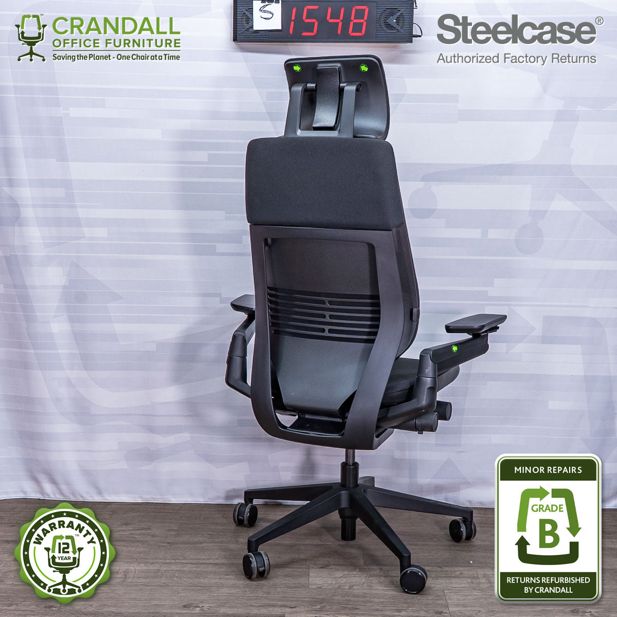 S-1548 - Steelcase Gesture with Headrest  - Grade B