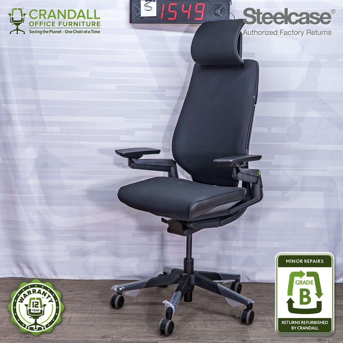 S-1549 - Steelcase Gesture with Headrest  - Grade B