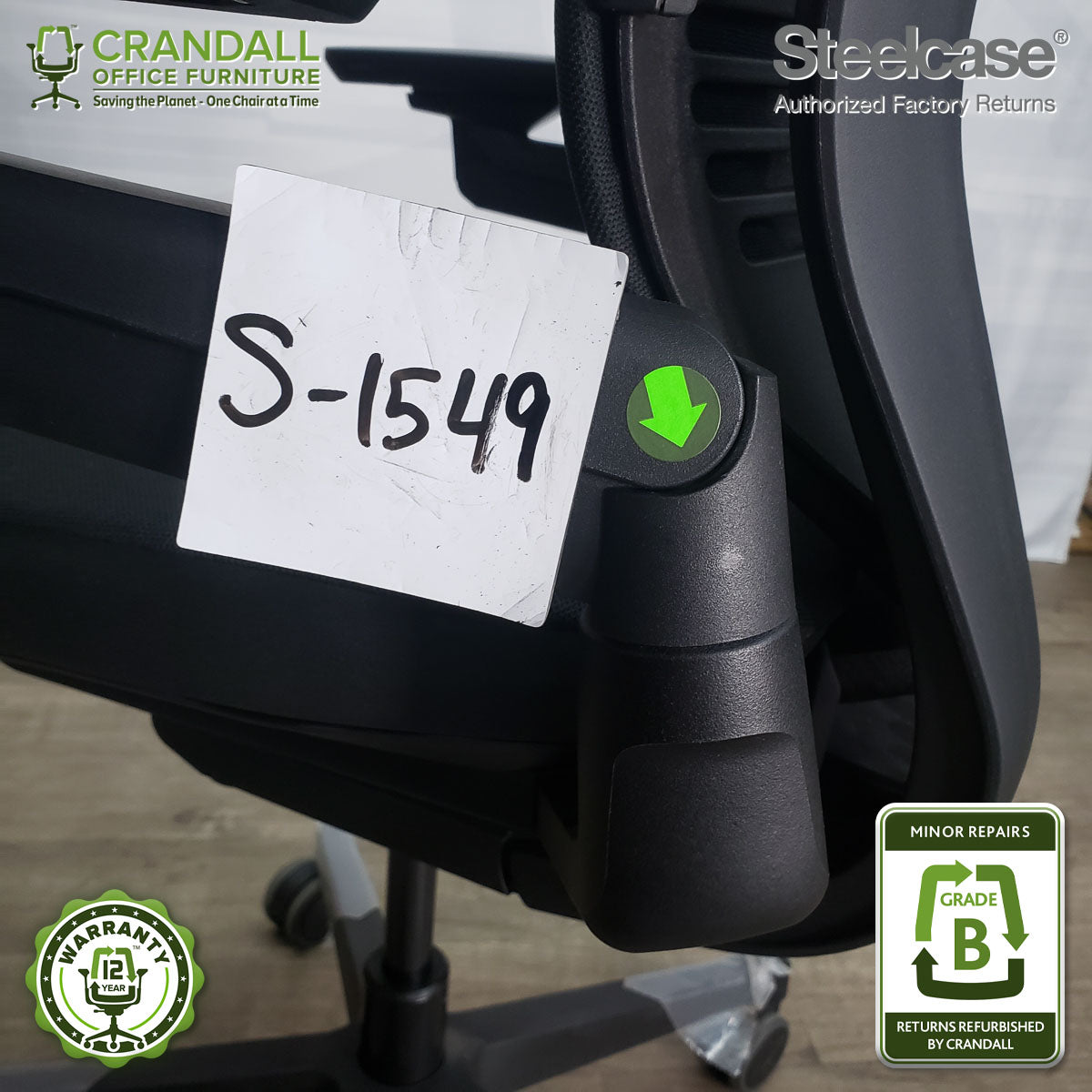 S-1549 - Steelcase Gesture with Headrest  - Grade B