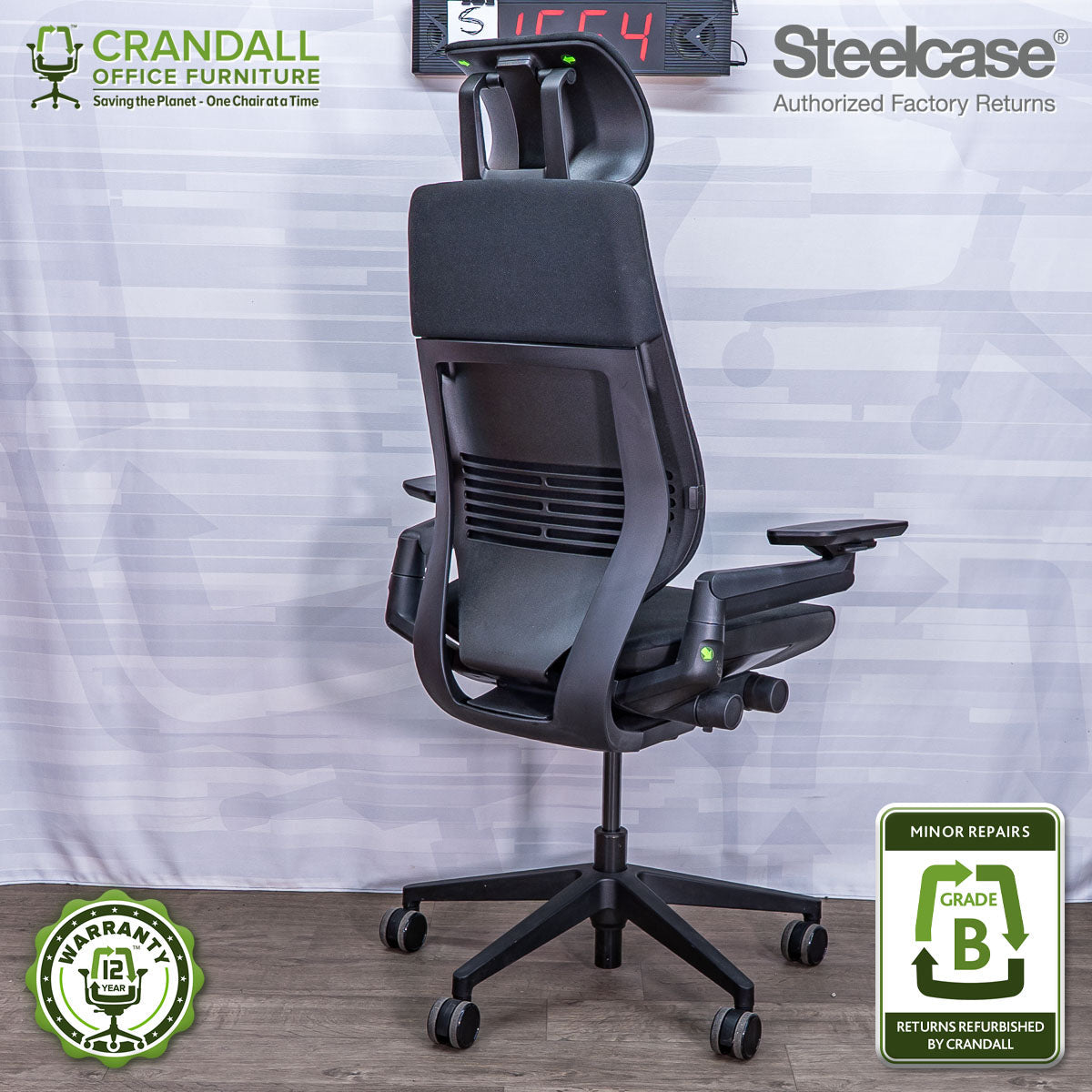 S-1554 - Steelcase Gesture with Headrest  - Grade B