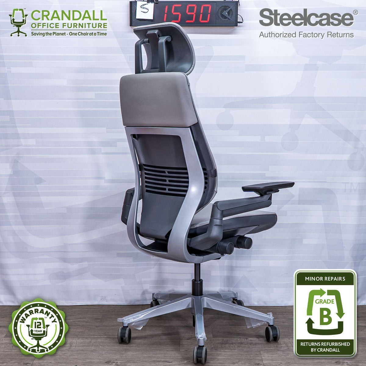 S-1590 - Steelcase Gesture with Headrest  - Grade B