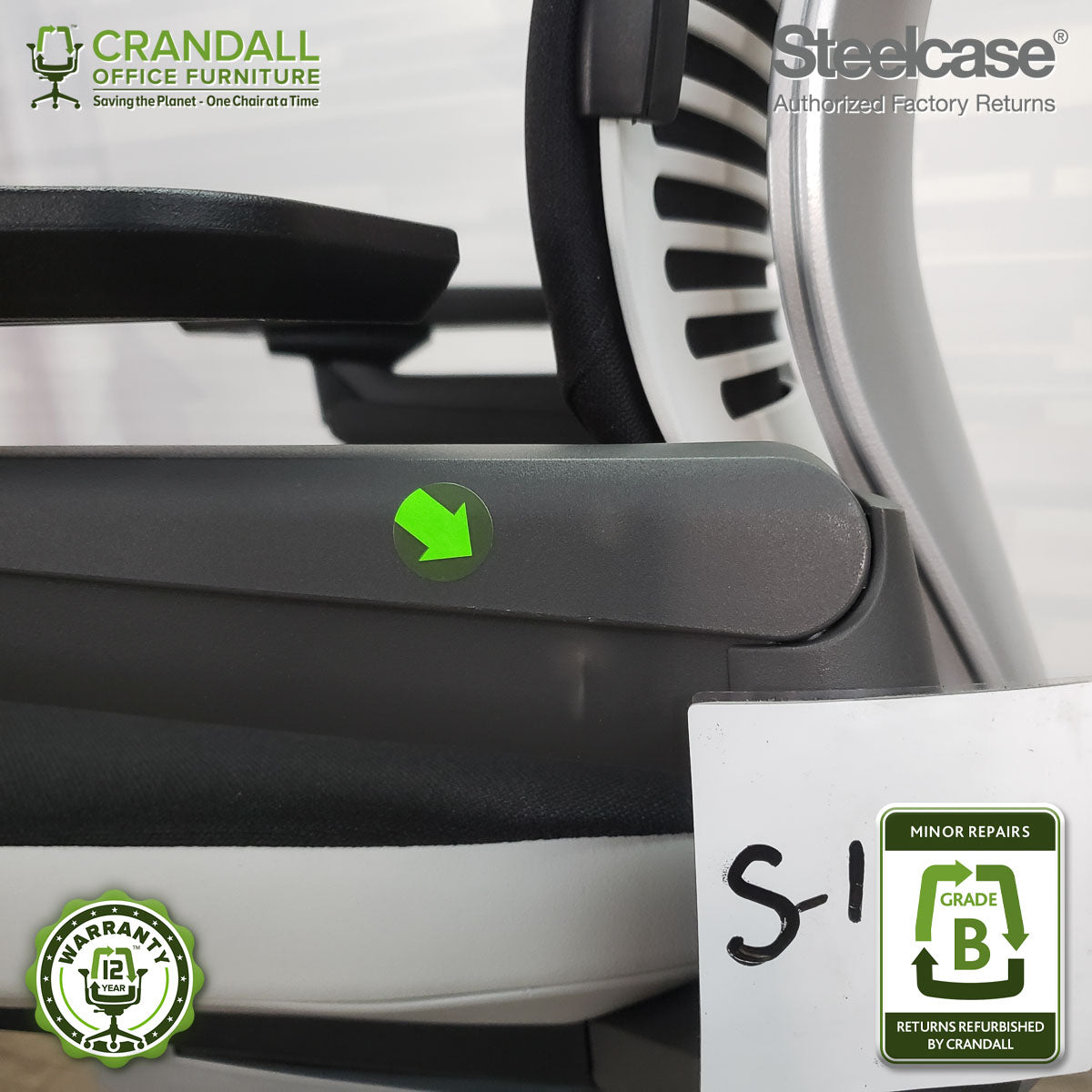 S-1601 - Steelcase Gesture with Headrest  - Grade B