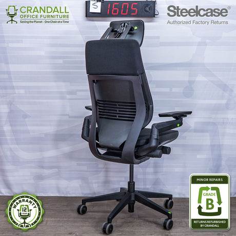S-1605 - Steelcase Gesture with Headrest  - Grade B