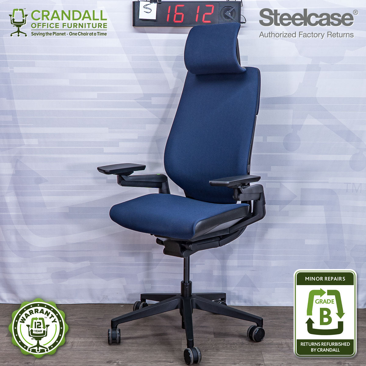 S-1612 - Steelcase Gesture with Headrest  - Grade B