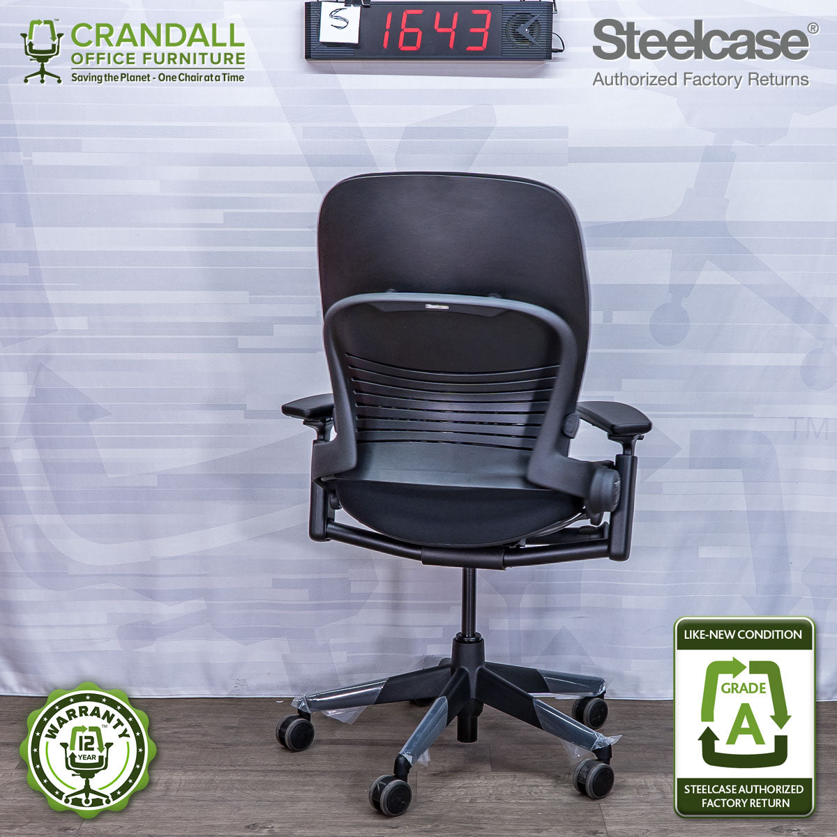 S-1643 - Steelcase V2 Leap  - Grade A