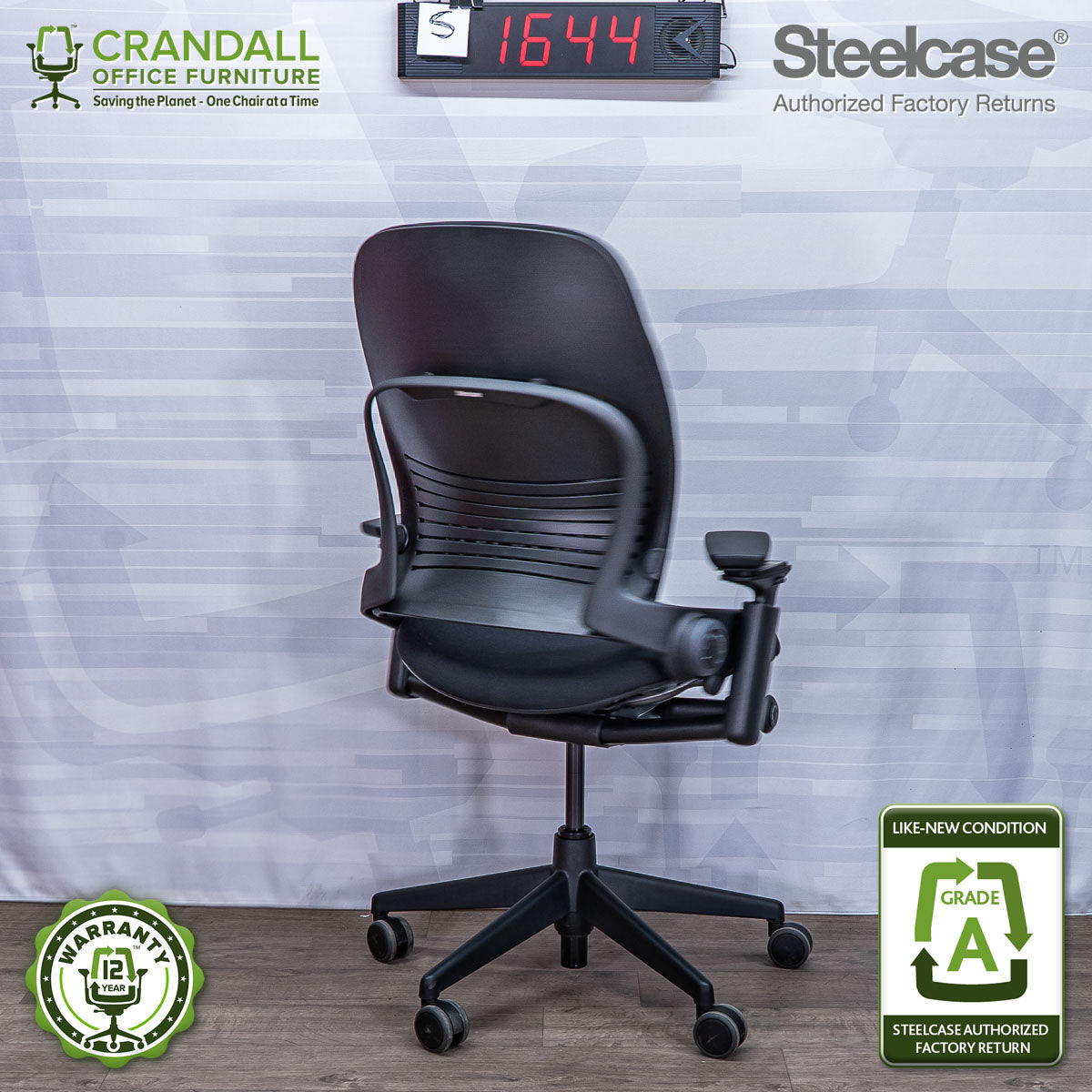 S-1644 - Steelcase V2 Leap  - Grade A