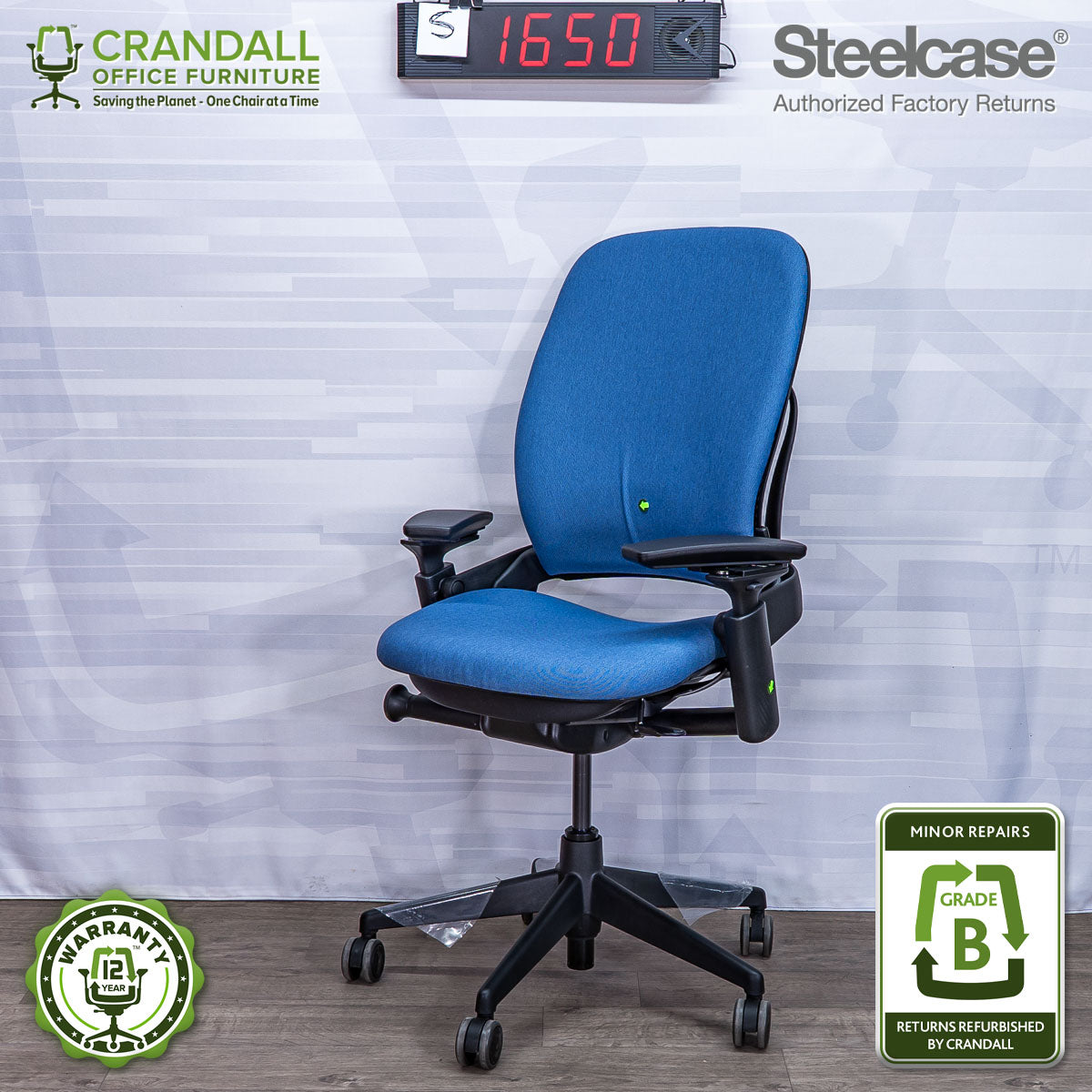 S-1650 - Steelcase V2 Leap  - Grade B