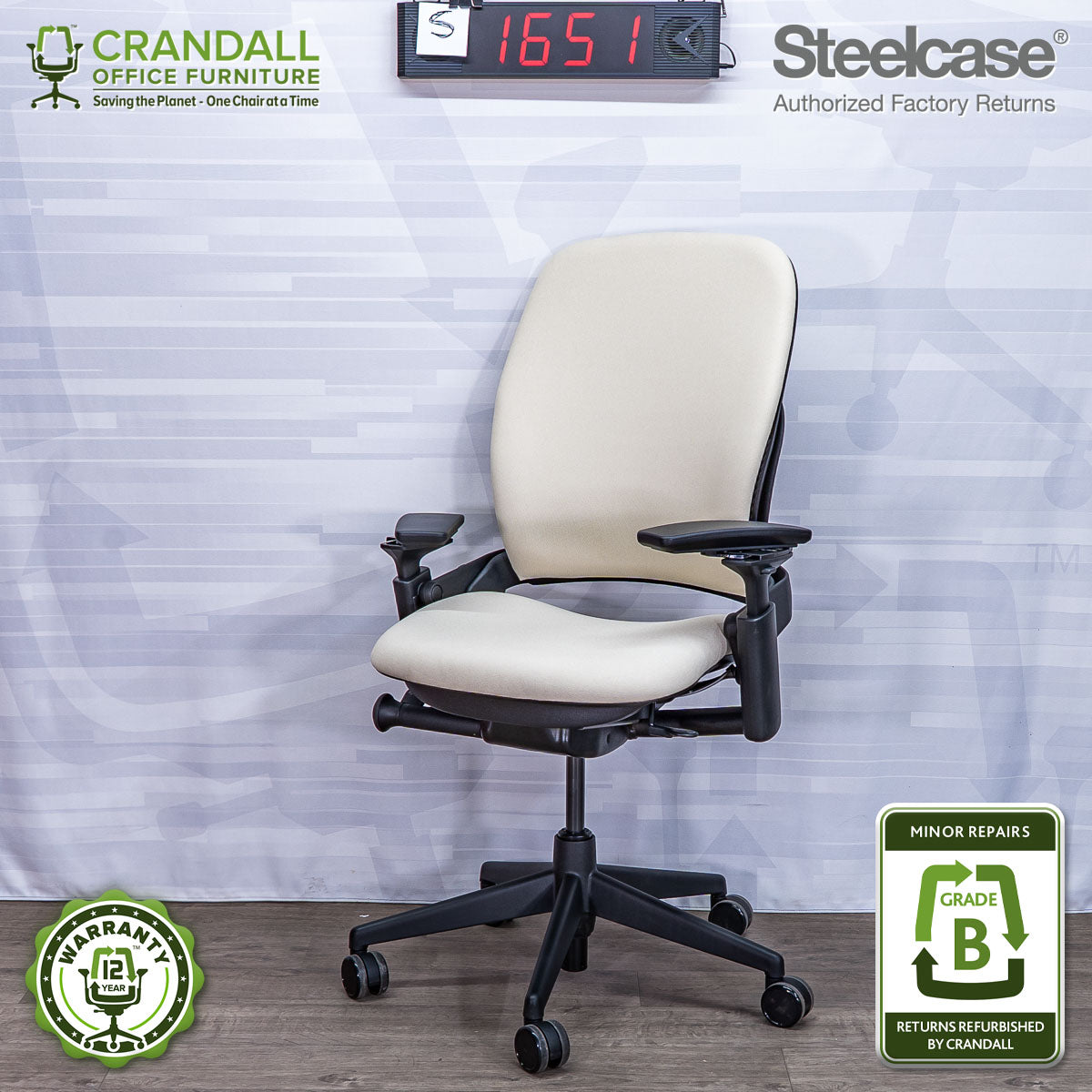 S-1651 - Steelcase V2 Leap  - Grade B