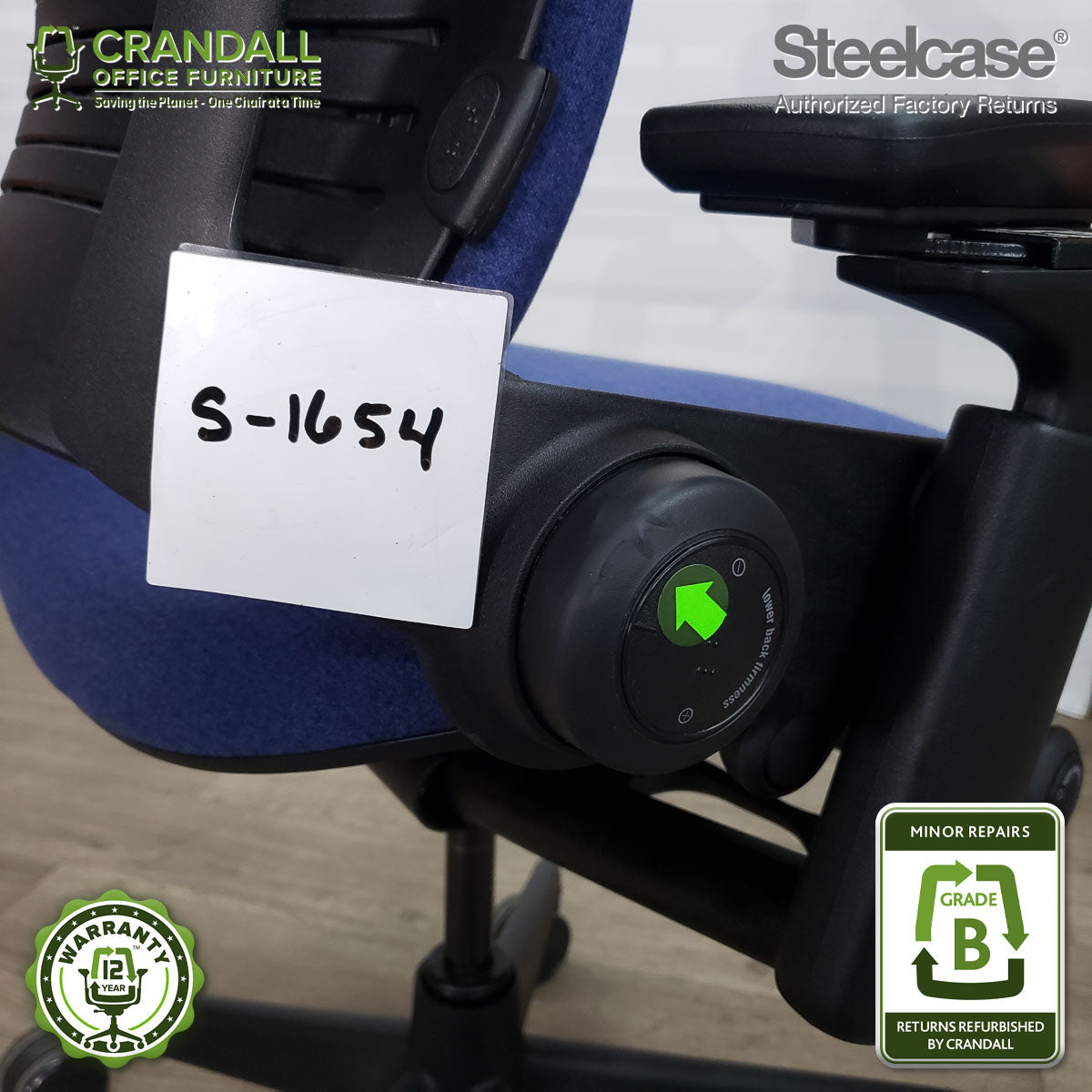 S-1654 - Steelcase V2 Leap  - Grade B