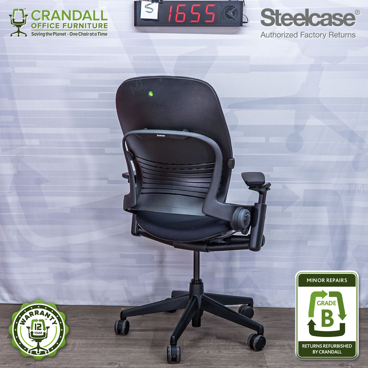 S-1655 - Steelcase V2 Leap  - Grade B