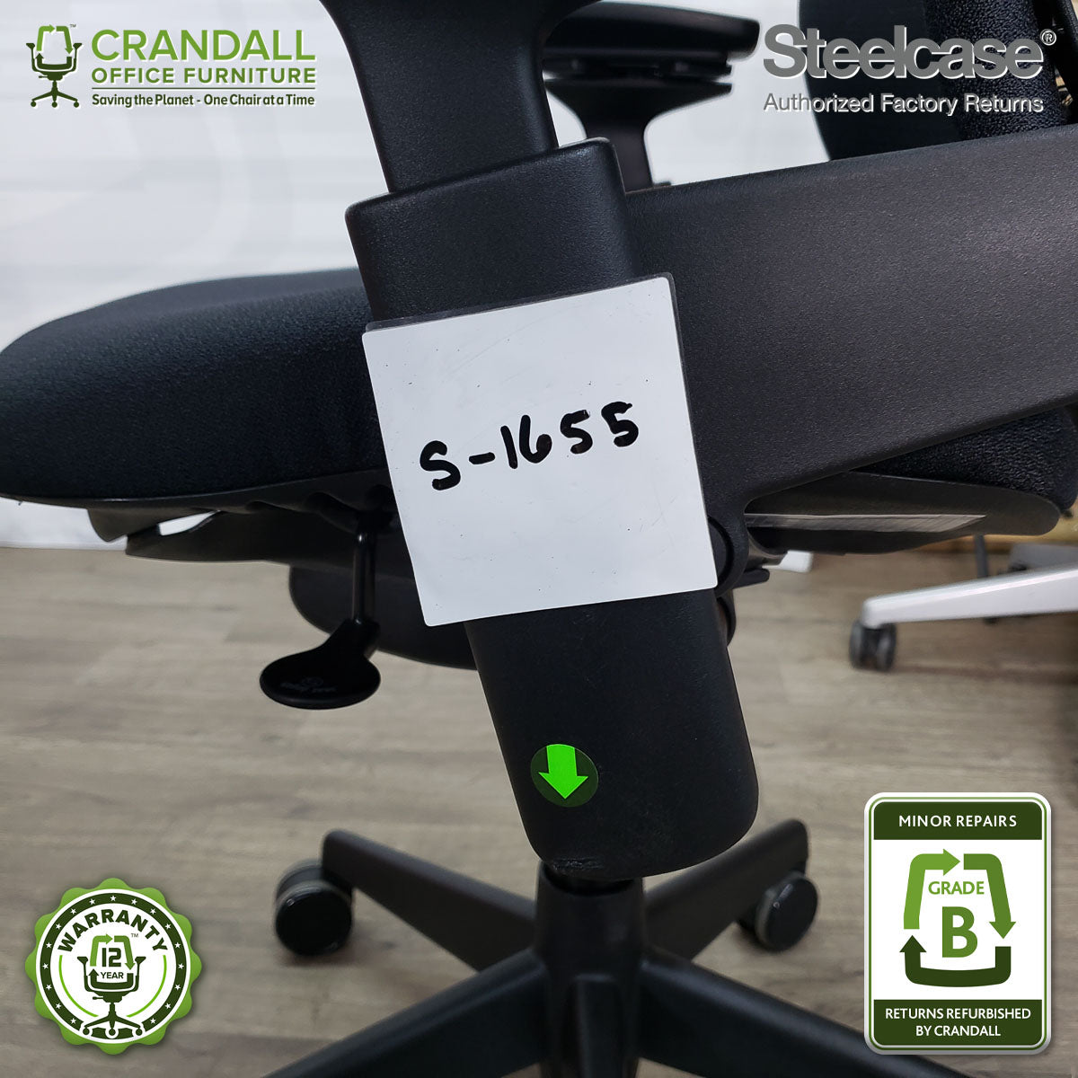 S-1655 - Steelcase V2 Leap  - Grade B