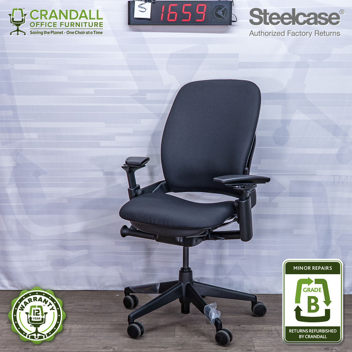 S-1659 - Steelcase V2 Leap  - Grade B