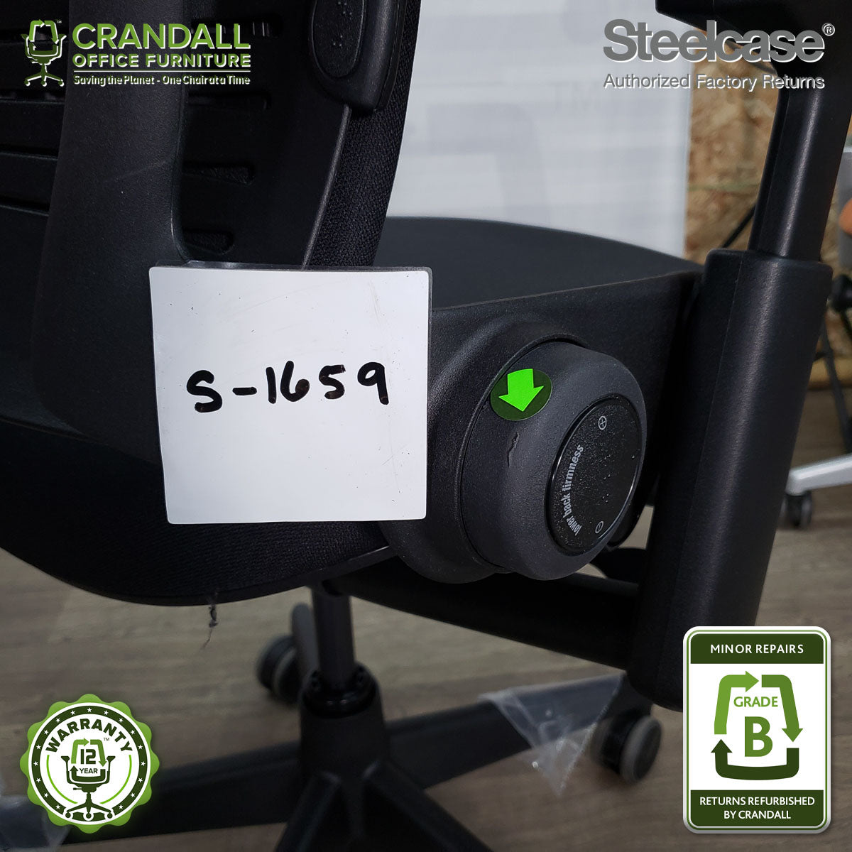 S-1659 - Steelcase V2 Leap  - Grade B