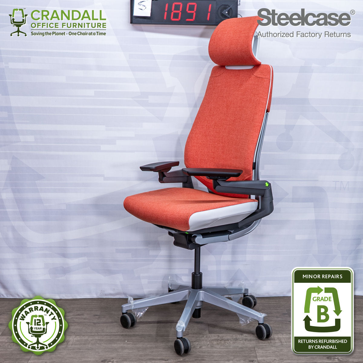 S-1891 - Steelcase Gesture - Grade B – Crandall Office Furniture