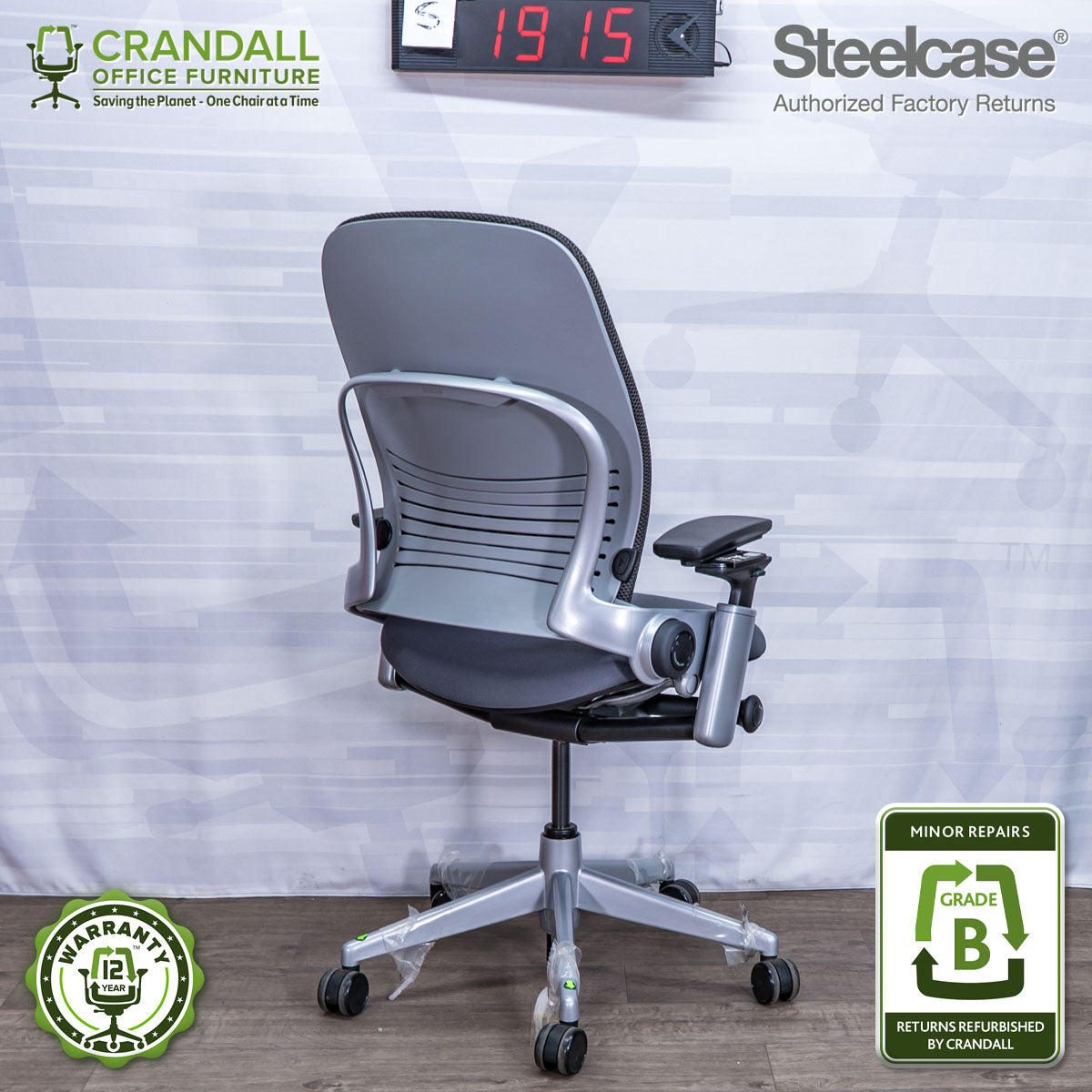 S-1915 - Steelcase Leap V2 - Grade B – Crandall Office Furniture