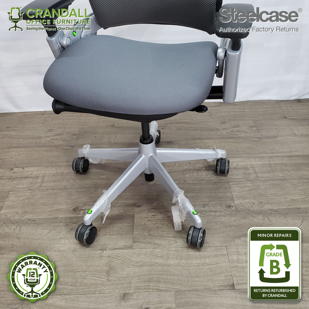 S-1915 - Steelcase Leap V2 - Grade B – Crandall Office Furniture