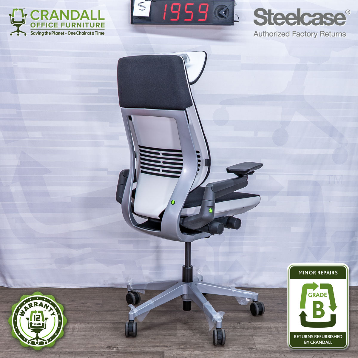 S-1959 - Steelcase Gesture with Headrest - Grade B