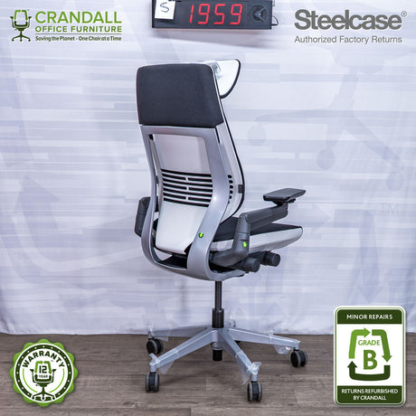 S-1959 - Steelcase Gesture with Headrest - Grade B