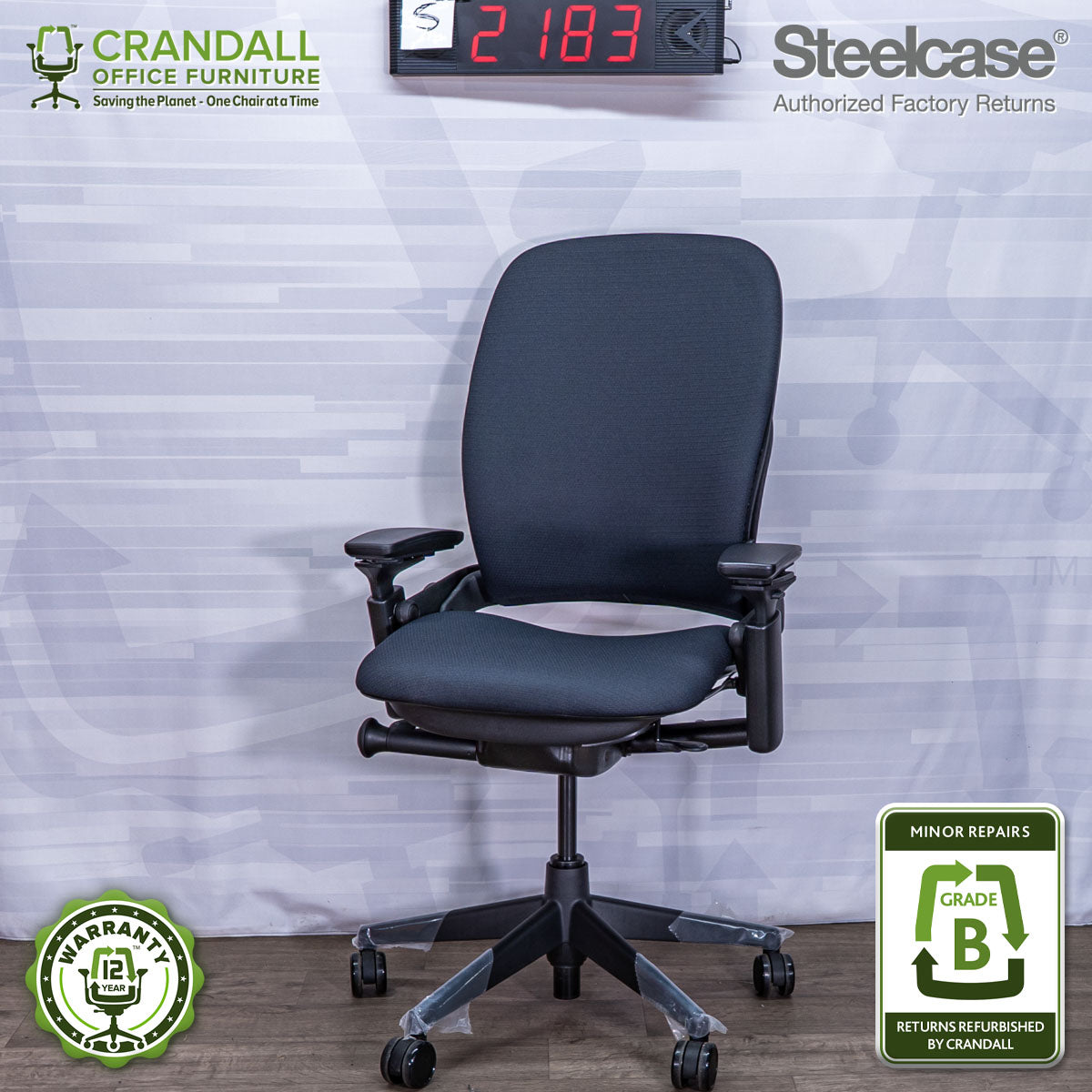 S-2183 - Steelcase V2 Leap - Grade B