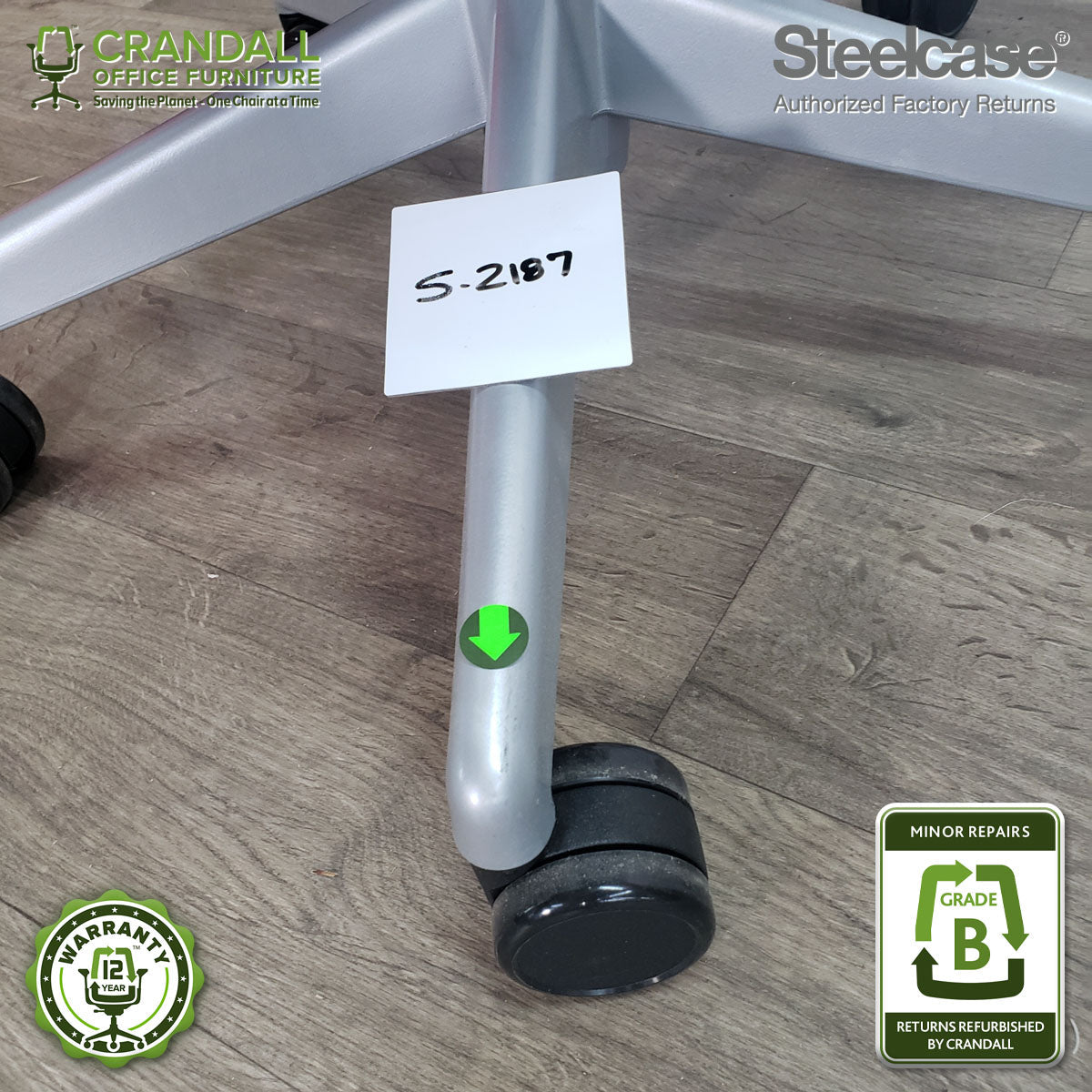 S-2187 - Steelcase V2 Leap - Grade B