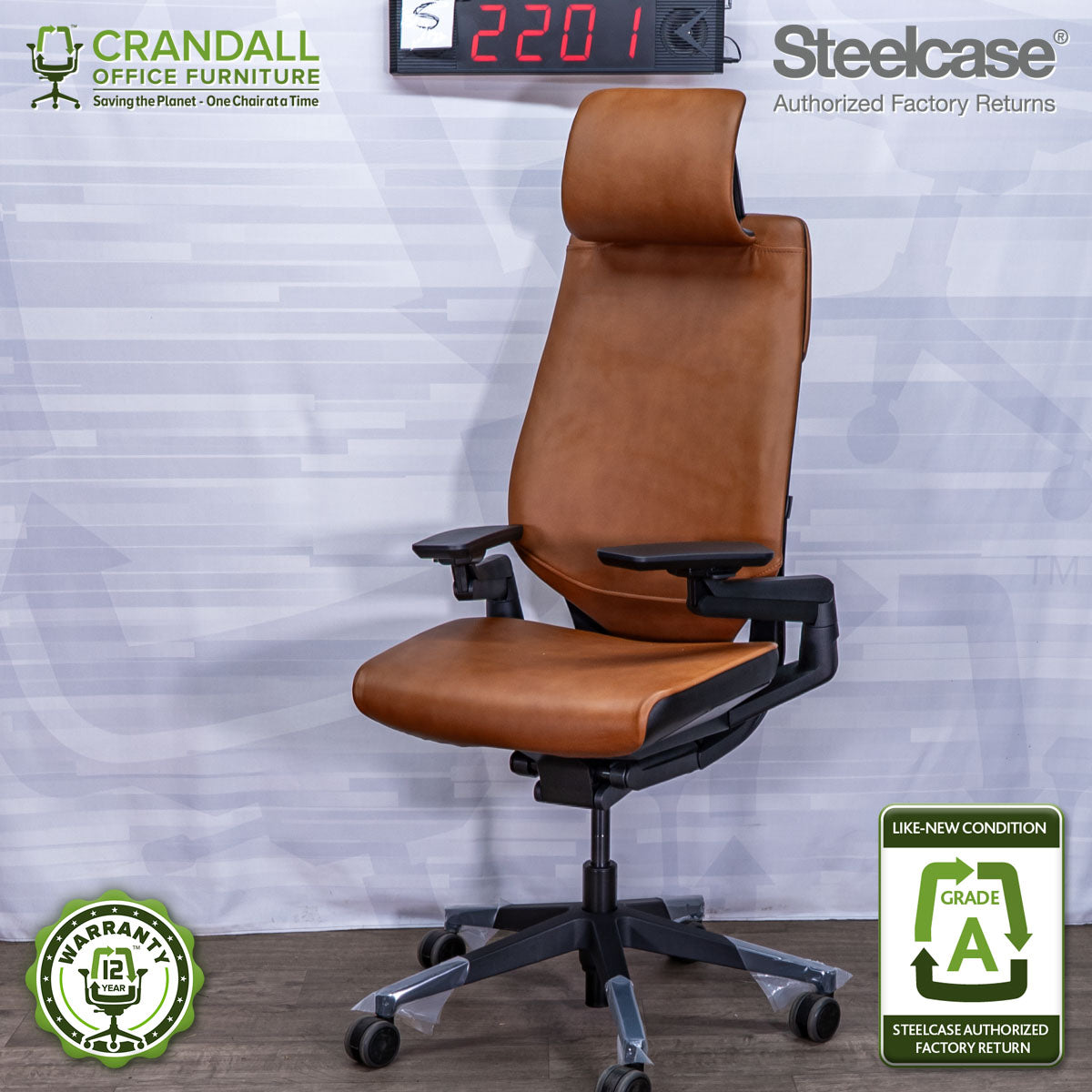 S-2201 - Steelcase Gesture with Headrest - Grade A