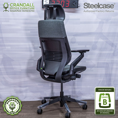 S-2203 - Steelcase Gesture with Headrest - Grade B